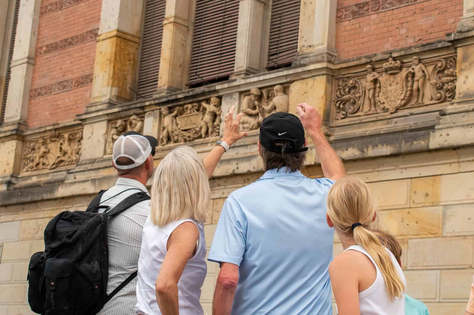 Group admiring the Gropius Bau in Berlin on a Private Walking Tour